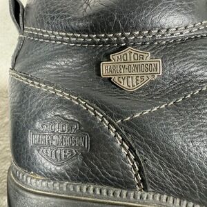 Harley Davidson Women Black Leather Lace Up Ankle Boots Motorcycle Biker Size  7